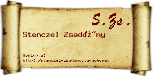 Stenczel Zsadány névjegykártya